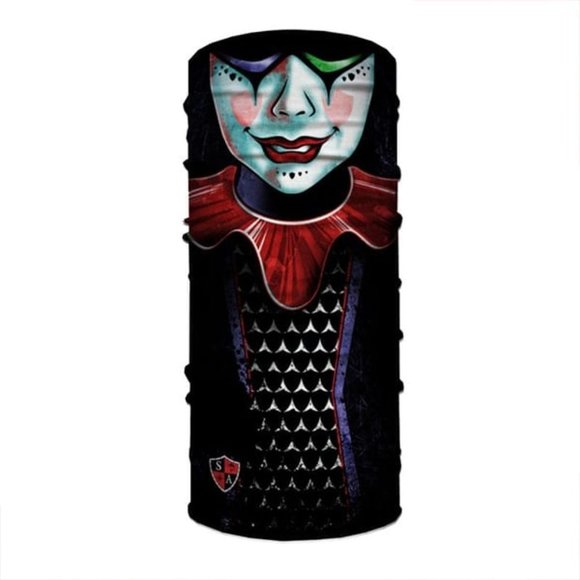 Womens Face Shield Mask Ceramic Doll Neck Wrap Gaiter Headband Halloween UPF30 - Picture 2 of 3